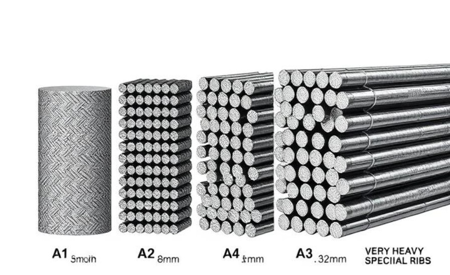 تفاوت میلگردهای a2 و a3 با a1 و a4 در چیست